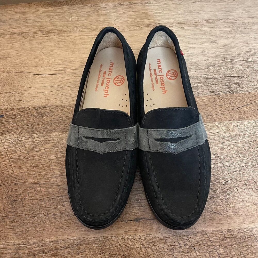 Marc Joseph boys Leather black Loafers Sz 13.5 shoes
